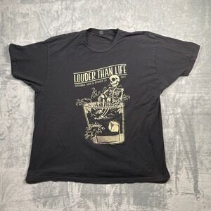 Louder Than Life Festival Skeleton Graphic T Shirt Mens Black 2017 Concert XXL